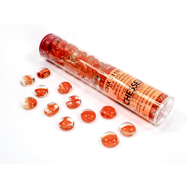 Catseye Orange Glass Stones Tube