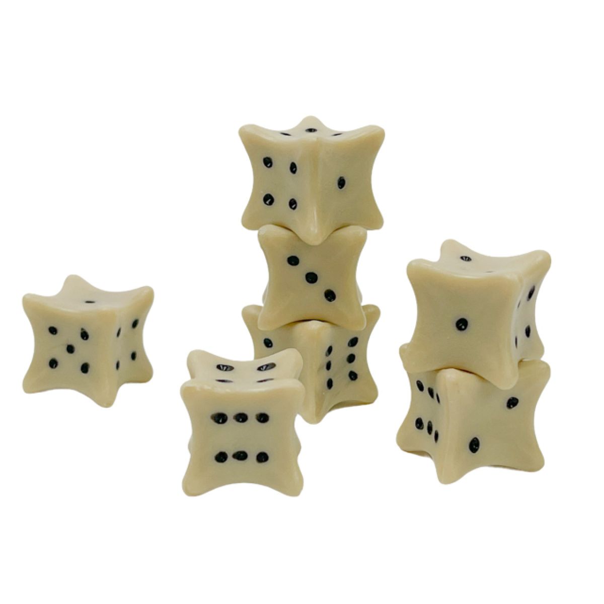 Chessex - CHX KOP04491 18mm Dice Bones d6 Ivory/black - Good Games