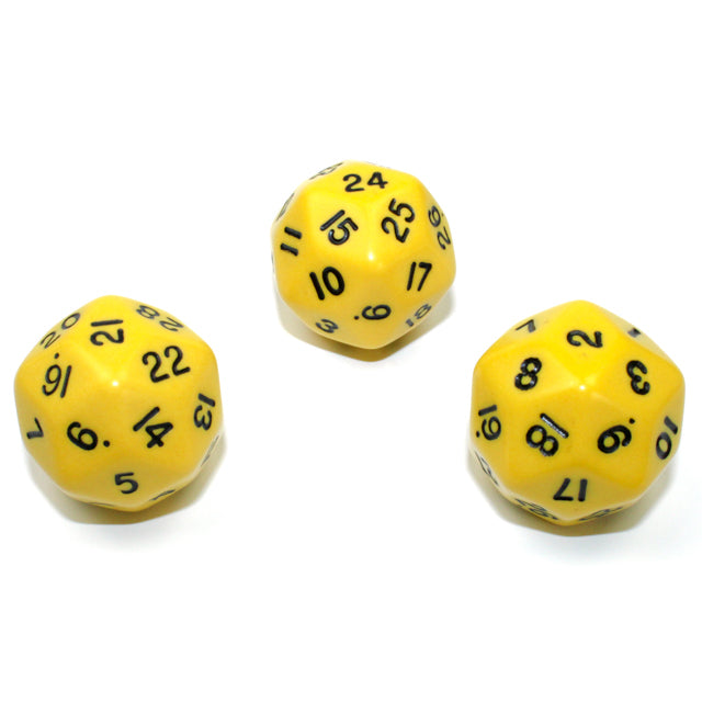 Chessex - CHX KOP06011 33mm d30 Opaque Yellow/black - Good Games