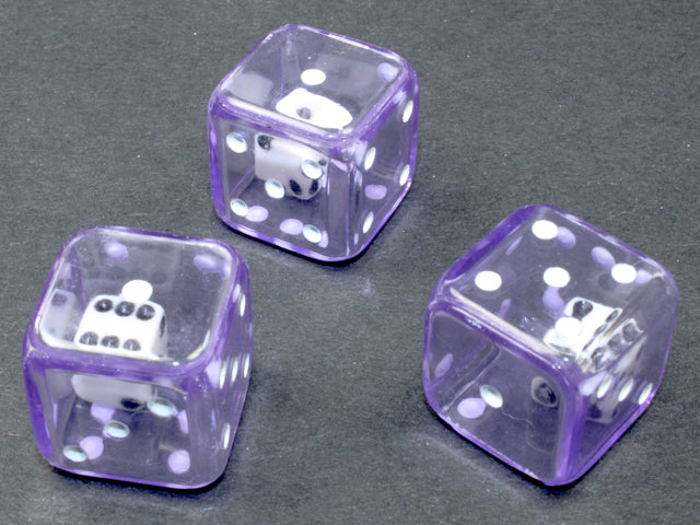 Chessex - CHX KOP10301 19mm Double Dice Purple/white - Good Games