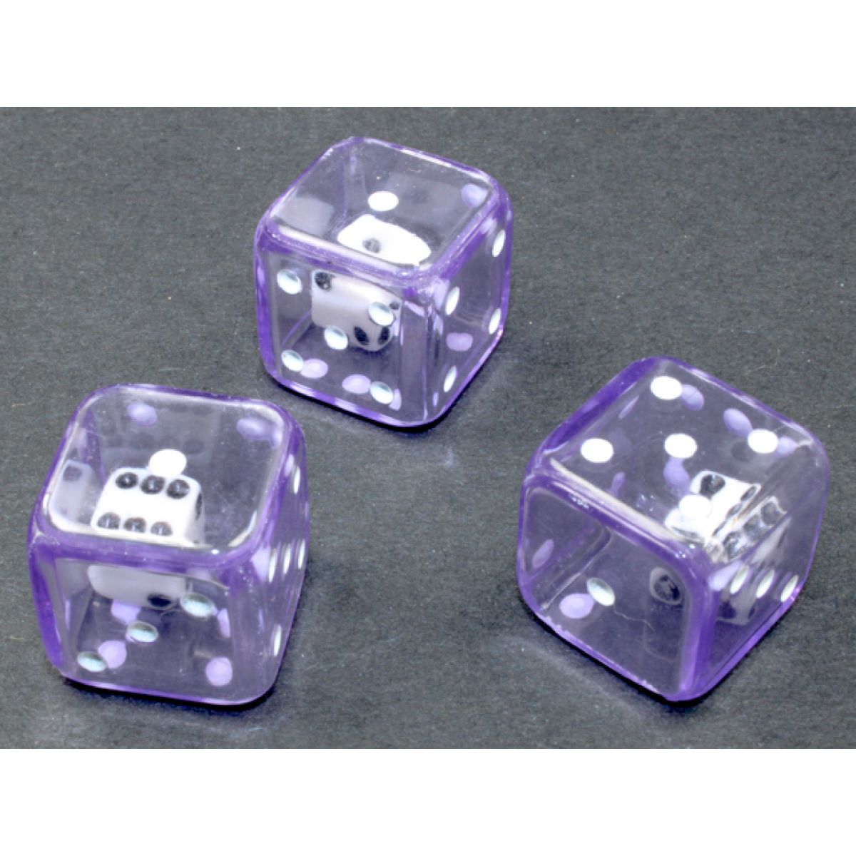 Chessex CHX LE435 Frosted 12mm d6 Purple/white Dice Block (36 dice) - Good Games