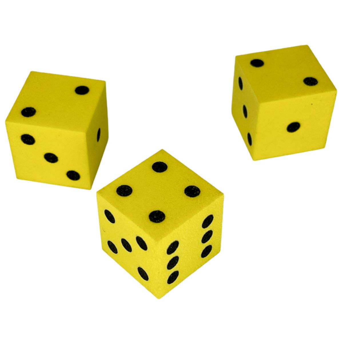 Chessex - CHX KOP10935 25mm Foam Square Cornered w/Pips Yellow/black - Good Games