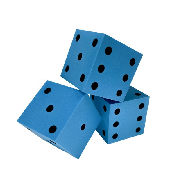 Chessex - CHX KOP10939 50mm Foam Square Cornered w/Pips Die Blue/black - Good Games