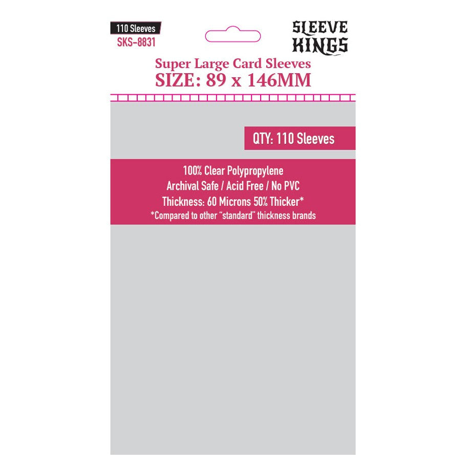 Sleeve Kings Super Large Board Game Sleeves 110-Piece Set 89mm x 146mm