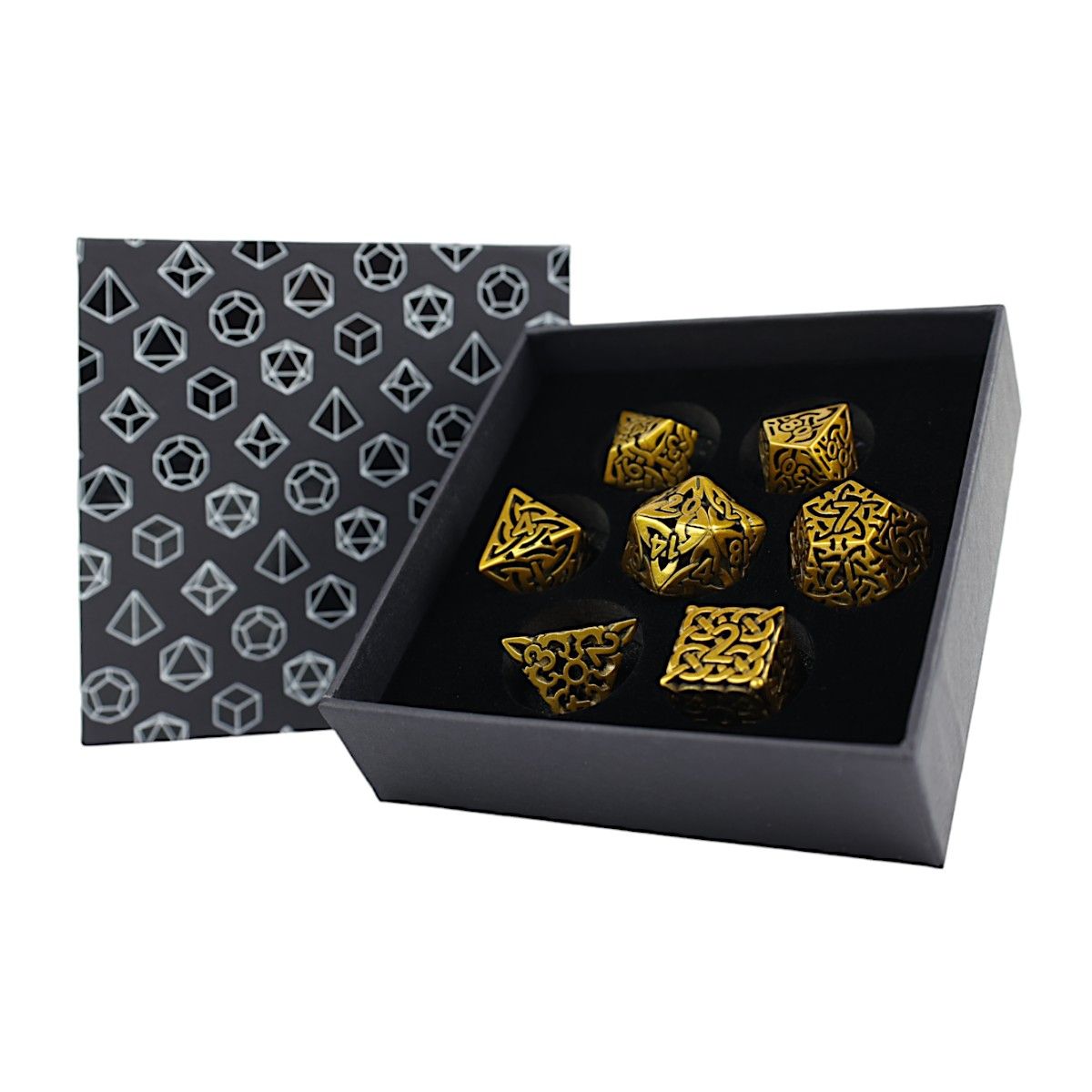 LPG Dice RPG Set Hollow Textures - Ancient Bronze - Good Games