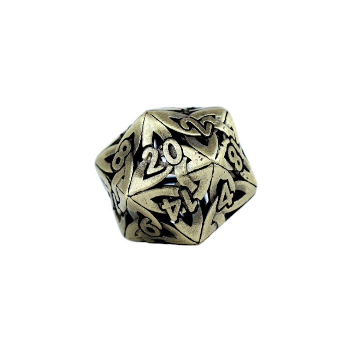 LPG Dice RPG Set Hollow Textures - Tarnished Gold - Good Games