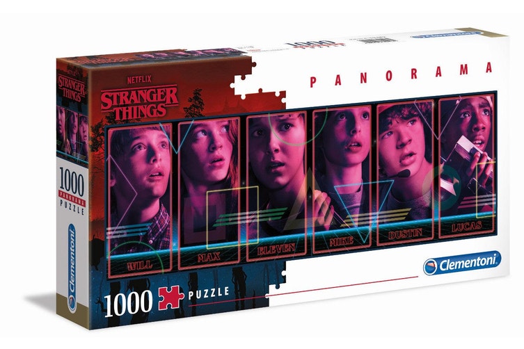 Clementoni - Netflix Stranger Things Panorama Puzzle 1000 Piece Jigsaw - Good Games