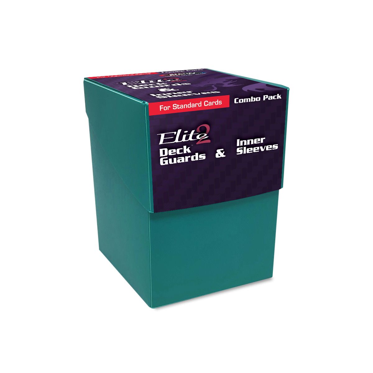 BCW Deck Case Box, Deck Protectors and Inner Sleeves Standard Elite2 Combo Pack Glossy Teal - Good Games