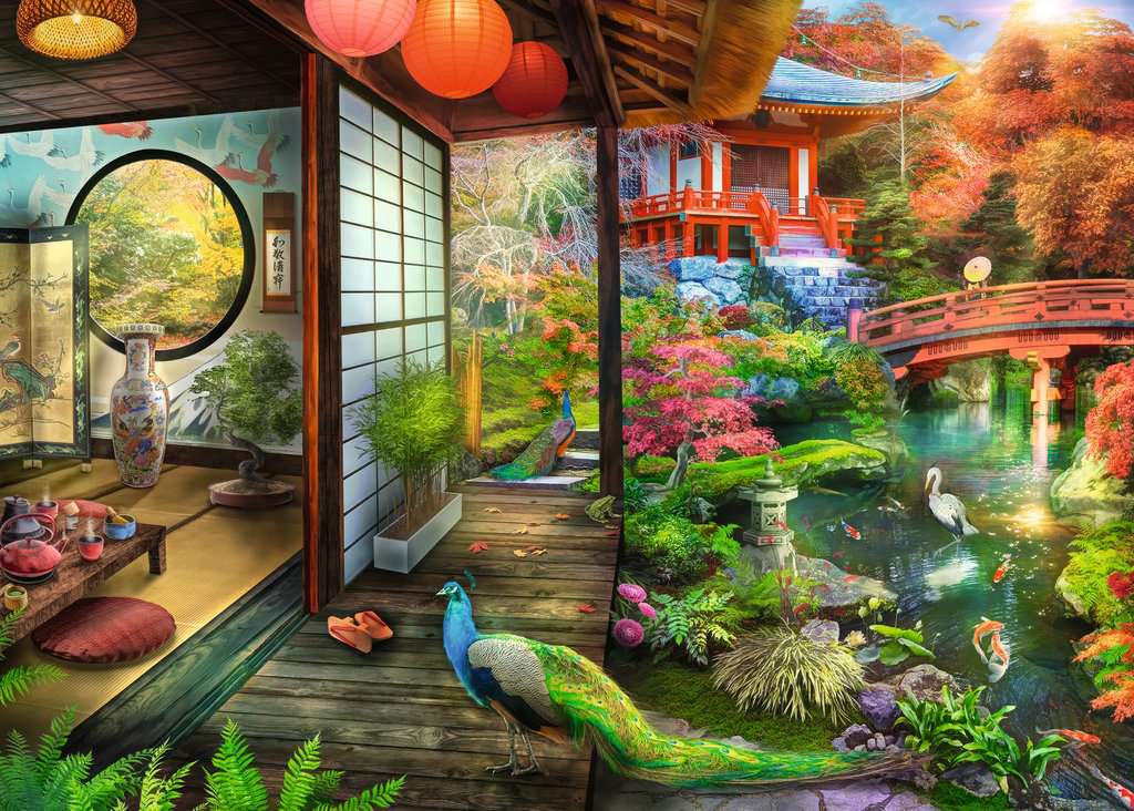 Ravensburger - Japanese Garden Teahouse 1000 Piece Jigsaw - Good Games