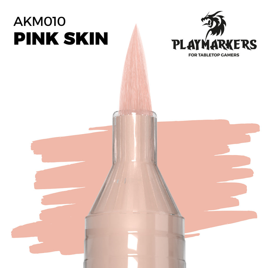 Pink Skin marker tip and paint swatch, Playmakers hobby paint for tabletop gamers