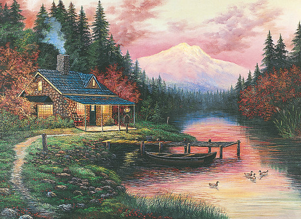 Cottage By The Lake 500 Piece Jigsaw- Tomax Jigsaw Puzzle - Good Games