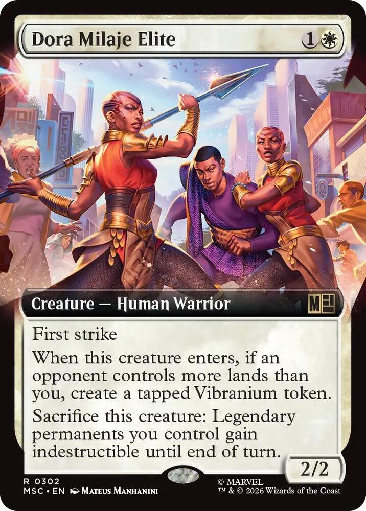 Dora Milaje Elite 302 (Commander: Marvel Super Heroes) - Extended Art