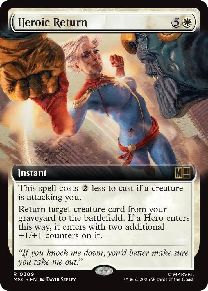 Heroic Return Extended Art 309 (Commander: Marvel Super Heroes) - Extended Art