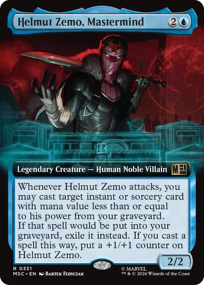 Helmut Zemo Mastermind Extended Art 331 (Commander: Marvel Super Heroes) - Extended Art