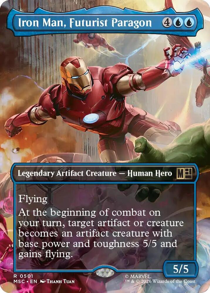Iron Man, Futurist Paragon 501 (Commander: Marvel Super Heroes) - Borderless Foil