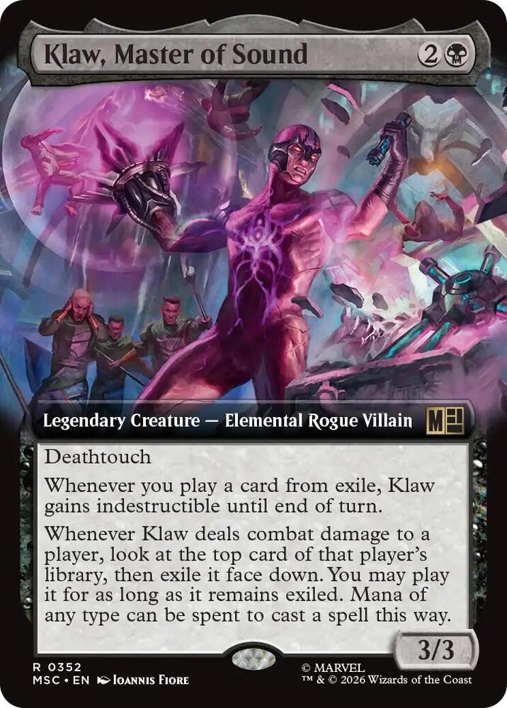 Klaw, Master of Sound 352 (Commander: Marvel Super Heroes) - Extended Art