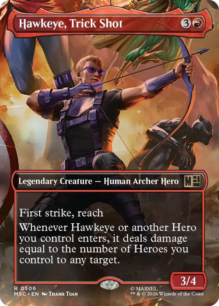 Hawkeye, Trick Shot 506 (Commander: Marvel Super Heroes) - Borderless Foil