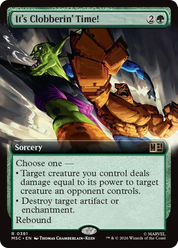 Its Clobberin Time Extended Art 381 (Commander: Marvel Super Heroes) - Extended Art