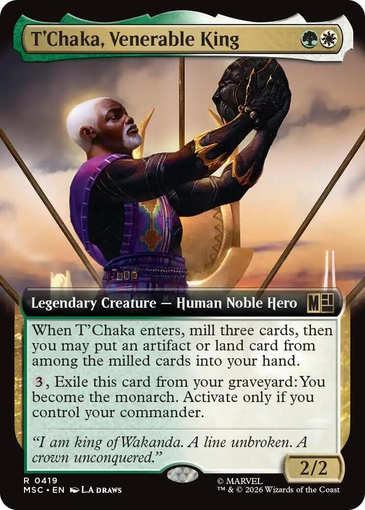 T'Chaka, Venerable King 419 (Commander: Marvel Super Heroes) - Extended Art