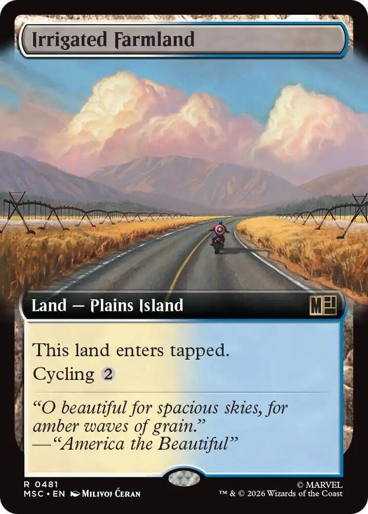 Irrigated Farmland Extended Art 481 (Commander: Marvel Super Heroes) - Extended Art