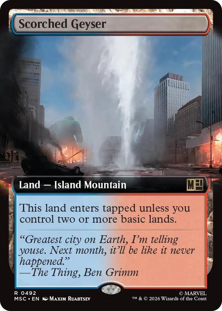 Scorched Geyser 492 (Commander: Marvel Super Heroes) - Extended Art