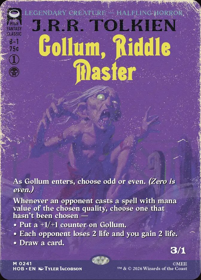 Gollum, Riddle Master 241 (The Hobbit) - Borderless