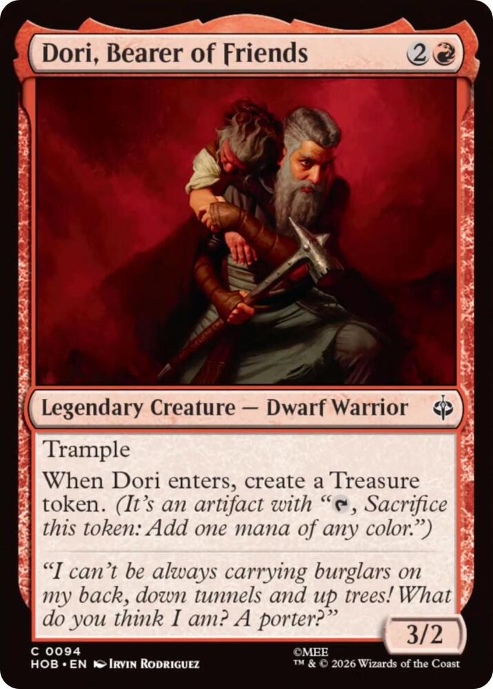 Dori, Bearer of Friends 94 (The Hobbit)