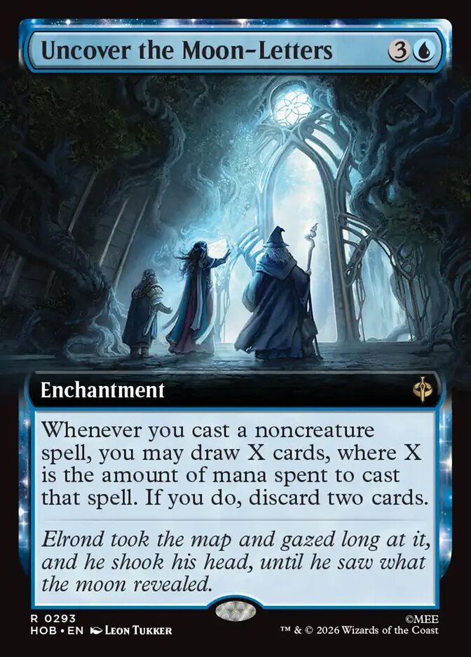 Uncover the Moon-Letters 293 (The Hobbit) - Extended Art Foil