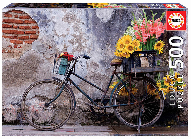 Educa - Bicycle with Flowers 500 Piece Jigsaw - Good Games