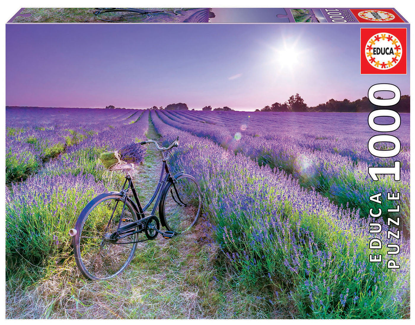 Educa - Bike in Lavender Field 1000 Piece Jigsaw - Good Games