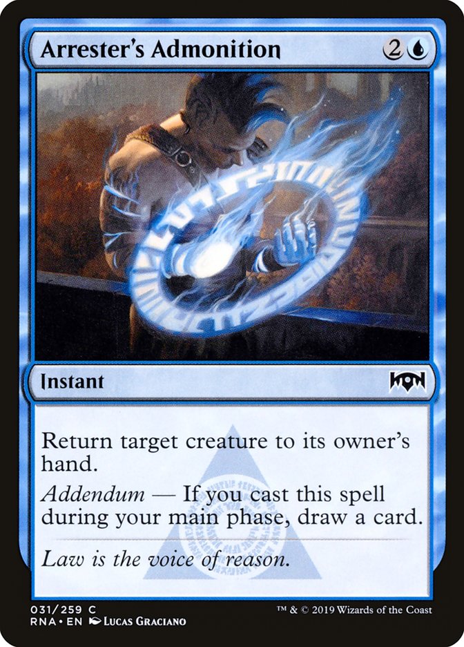 Arrester's Admonition 31/259 (Ravnica Allegiance)
