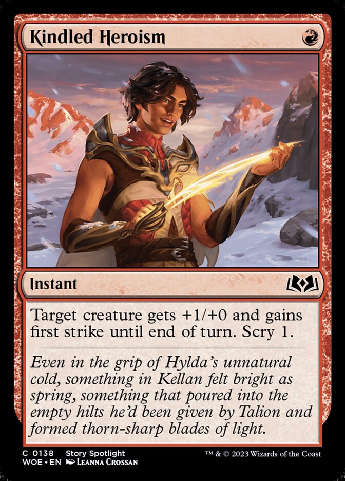 Kindled Heroism 138/276 (Wilds of Eldraine) - Foil