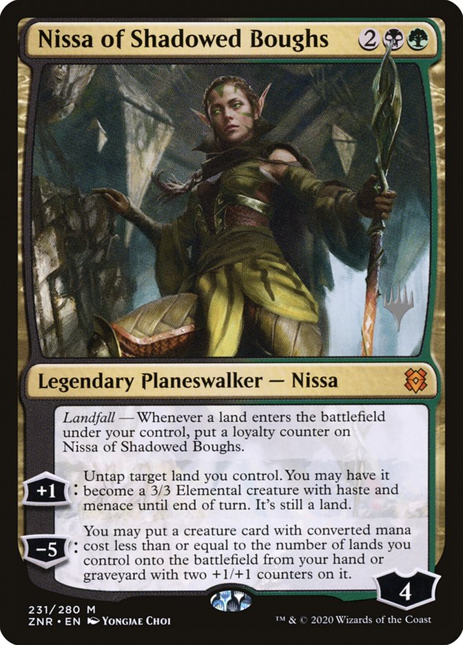 Nissa of Shadowed Boughs 231 (Promo Pack: Zendikar Rising) - Foil