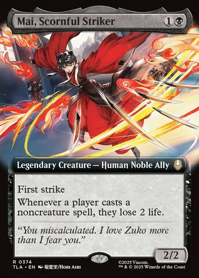 Mai, Scornful Striker 374/286 (Avatar: The Last Airbender) - Extended Art Foil