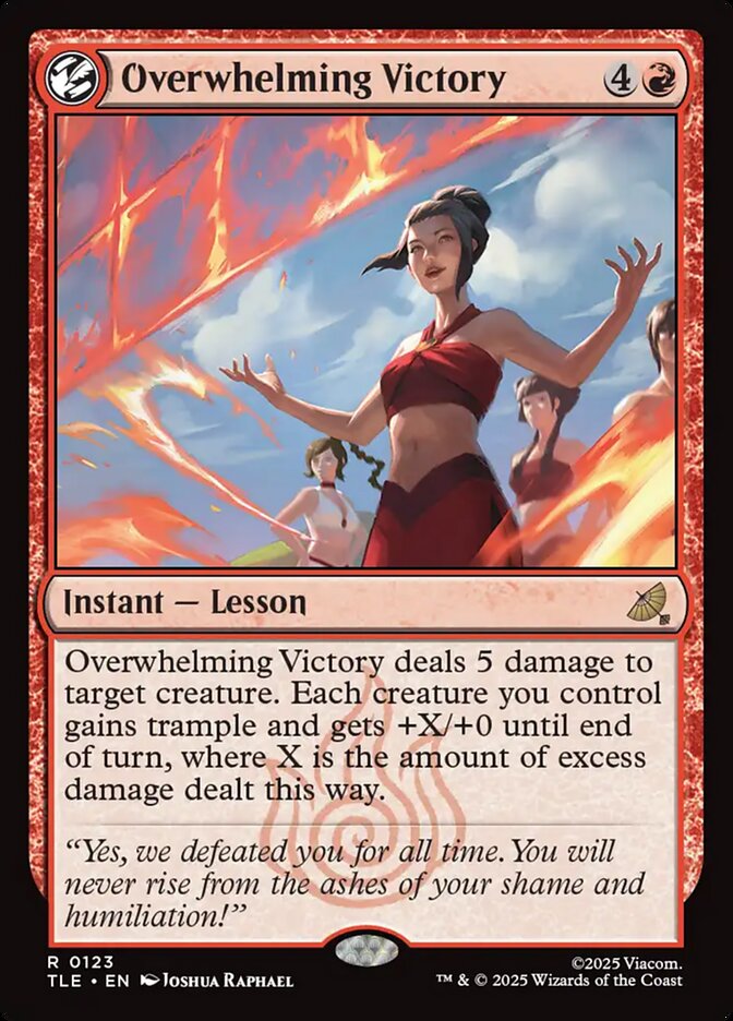 Overwhelming Victory 123/317 (Avatar: The Last Airbender: Eternal-Legal) - Foil
