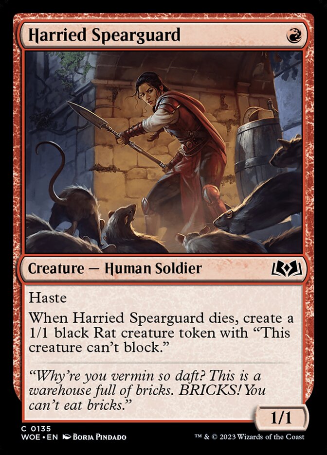 Harried Spearguard 135/276 (Wilds of Eldraine) - Foil