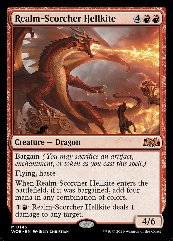 Realm-Scorcher Hellkite 145/276 (Wilds of Eldraine) - Foil