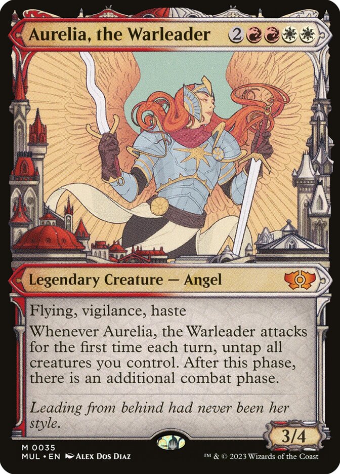Aurelia, the Warleader 35/65 (March of the Machine: Multiverse Legends) - Showcase