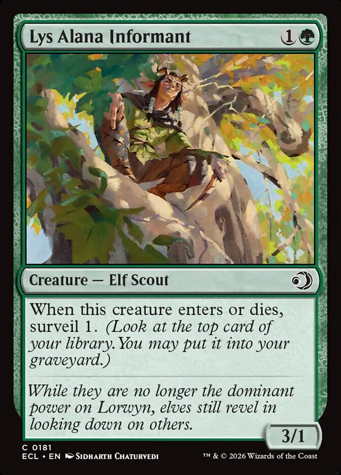 Lys Alana Informant 181 (Lorwyn Eclipsed) - Foil