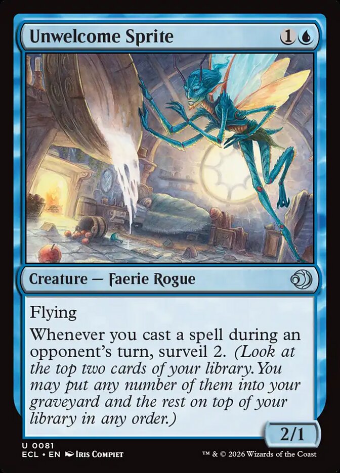 Unwelcome Sprite 81/273 (Lorwyn Eclipsed) - Foil
