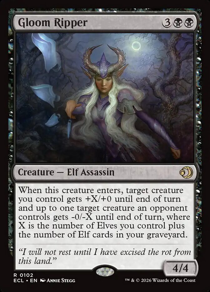 Gloom Ripper 102/273 (Lorwyn Eclipsed) - Foil