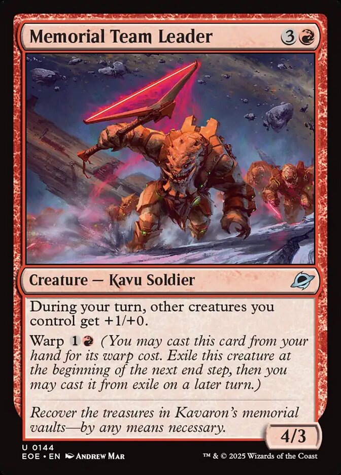 Memorial Team Leader 144 (Edge of Eternities) - Foil