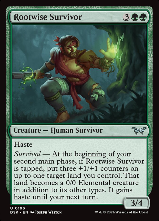 Rootwise Survivor 196/286 (Duskmourn: House of Horror)