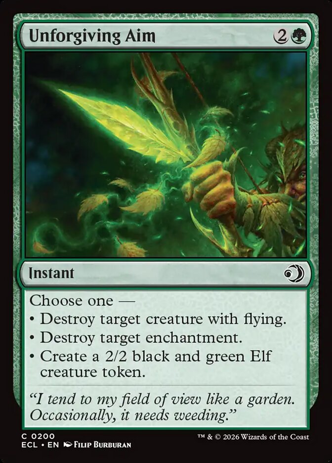 Unforgiving Aim 200/273 (Lorwyn Eclipsed) - Foil