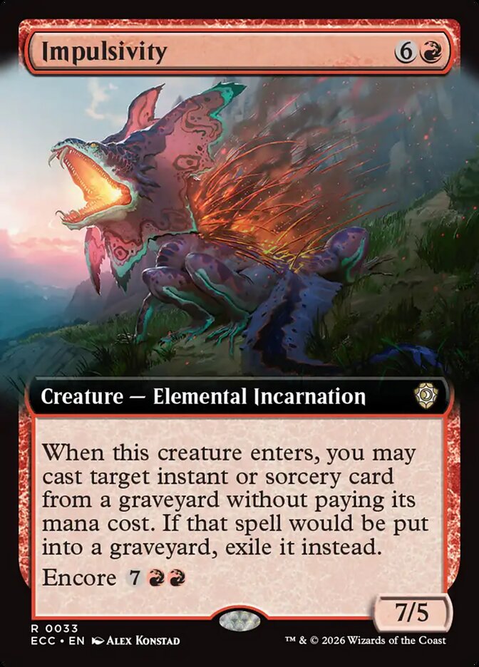 Impulsivity 33/176 (Commander: Lorwyn Eclipsed) - Extended Art