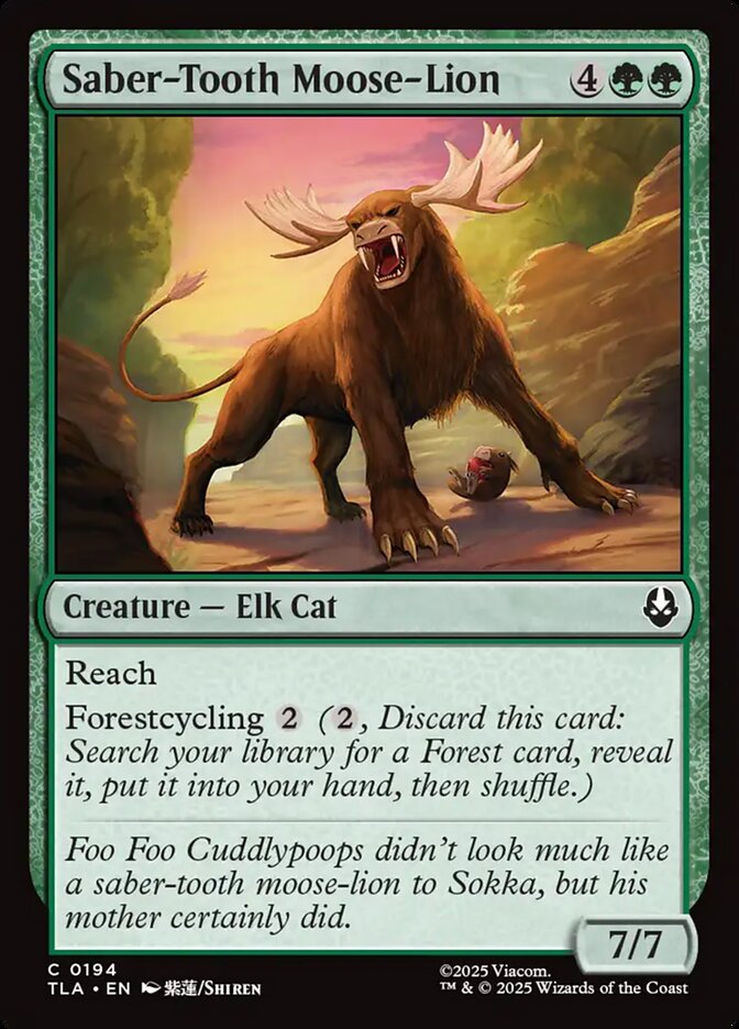 Saber-Tooth Moose-Lion 194/286 (Avatar: The Last Airbender) - Foil
