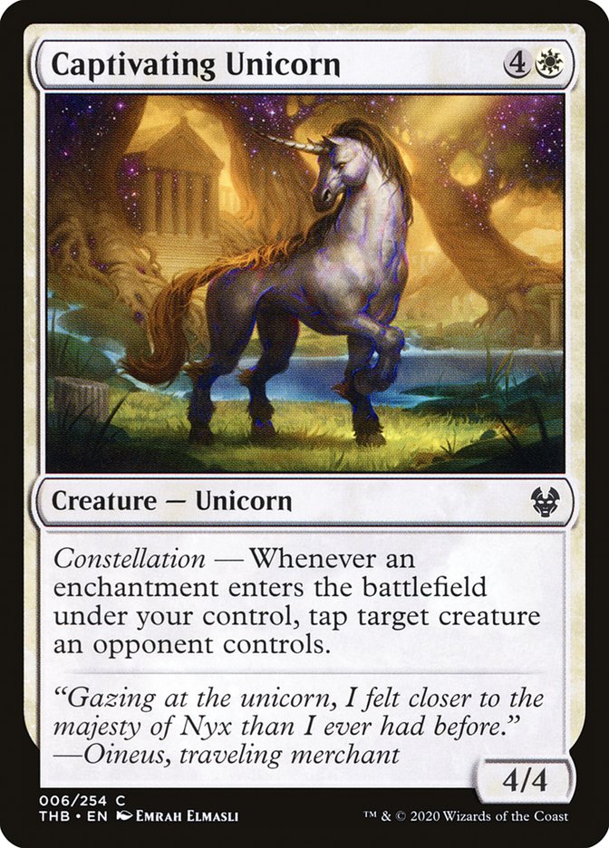 Captivating Unicorn 6/254 (Theros Beyond Death)