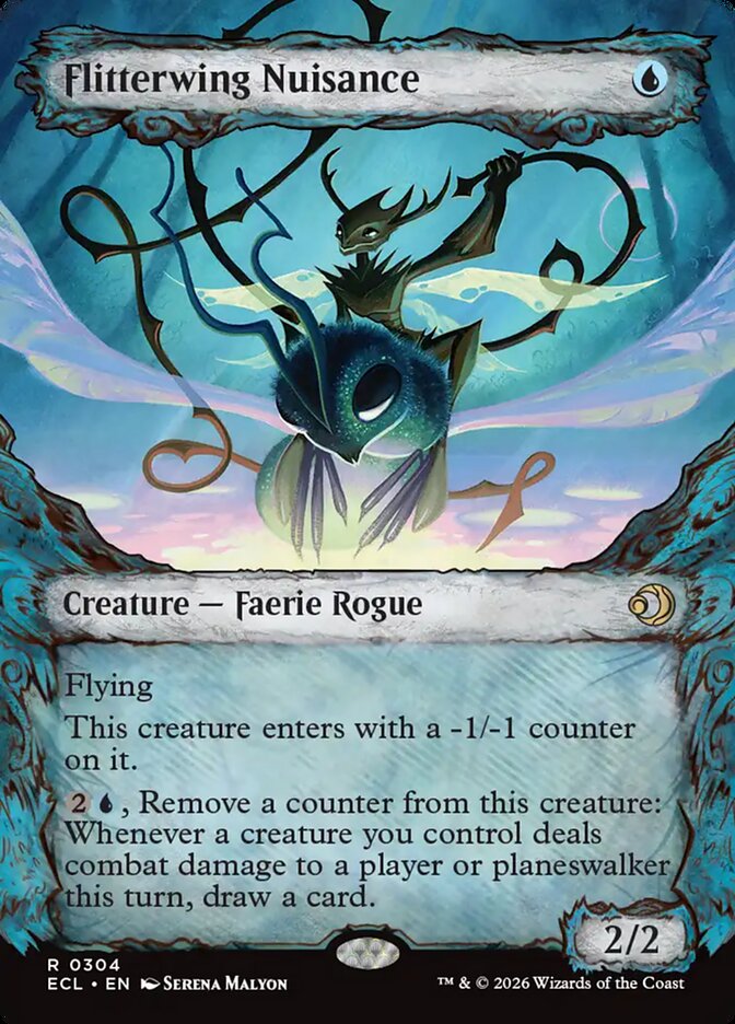 Flitterwing Nuisance 304 (Lorwyn Eclipsed) - Showcase Foil