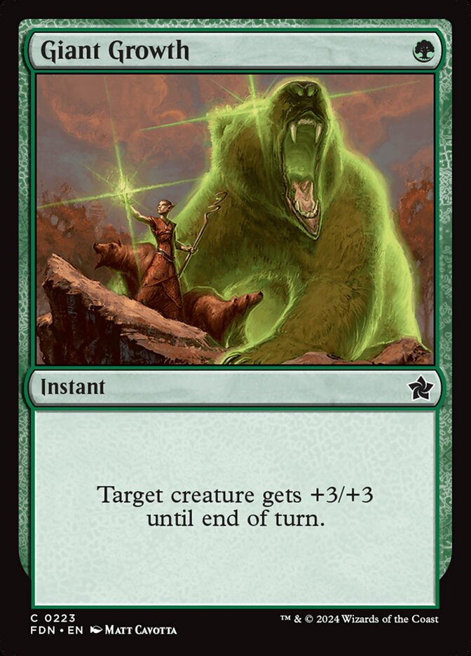Giant Growth 223/291 (Foundations) - Foil
