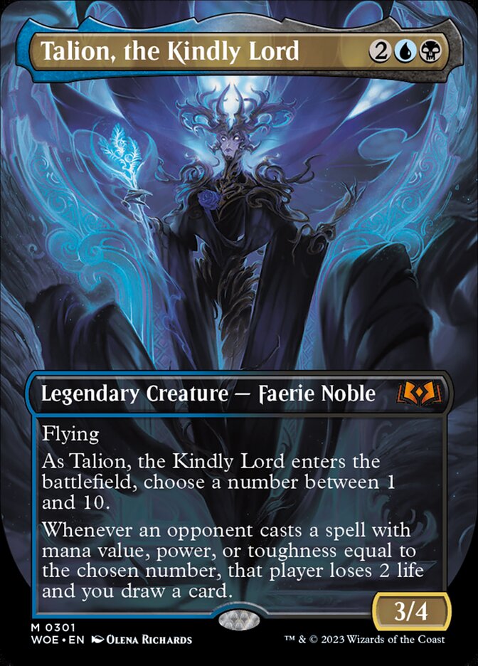 Talion, the Kindly Lord 301/276 (Wilds of Eldraine) - Borderless Foil